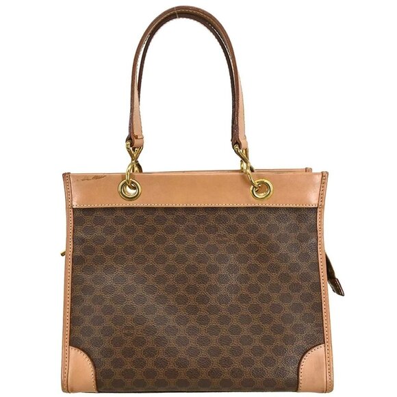 Celine Brown PVC Macadam Handbag - Picture 1 of 10